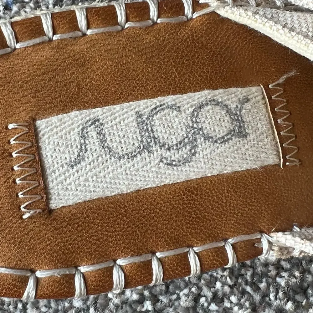 Sugar Hundreds‎ Wedge Sandal 11 Beige Linen Slip On Bow Espadrille Coconut Girl